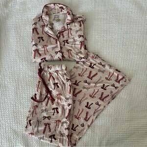In My Jammers Bow Print Pajama Set